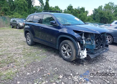 2015 Toyota Highlander Xle from USA, damaged, VIN 5TDKKRFH7FS066426